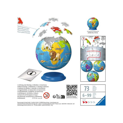 Ravensburger 3D Children's Puzzle Globe 72 pieces