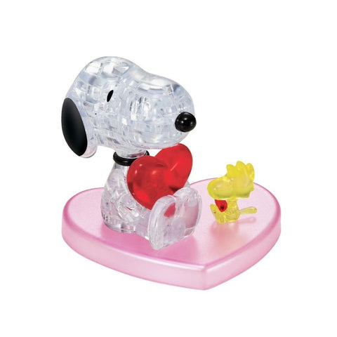 3D Crystal Puzzle - Snoopy Hug Heart, 34pcs