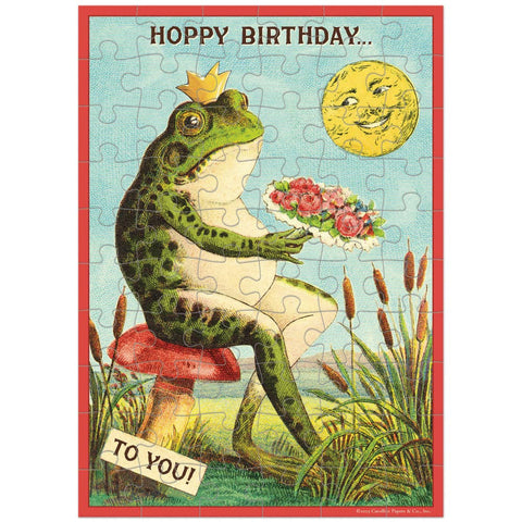 Cavallini Puzzle Greeting Card 60 Pc - Frog