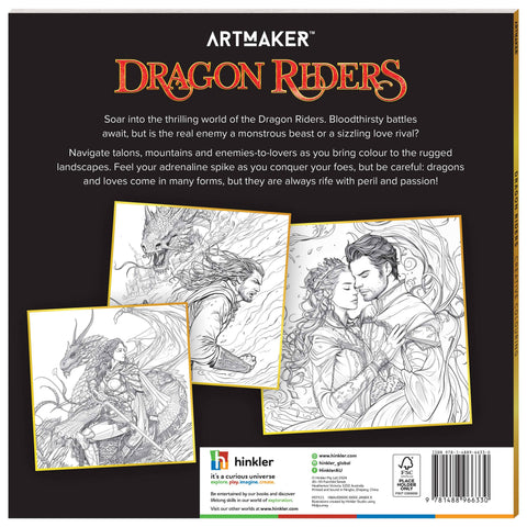 Art Maker Creative Colouring Dragon Riders (25x25cm)