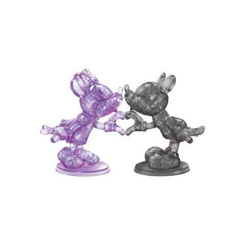 Crystal Puzzle- Mickey/Minnie Heart (black/purple)