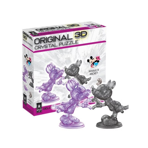 Crystal Puzzle- Mickey/Minnie Heart (black/purple)