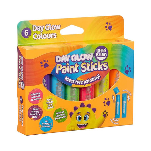 Little Brian Paint Sticks - Day Glow 6pk
