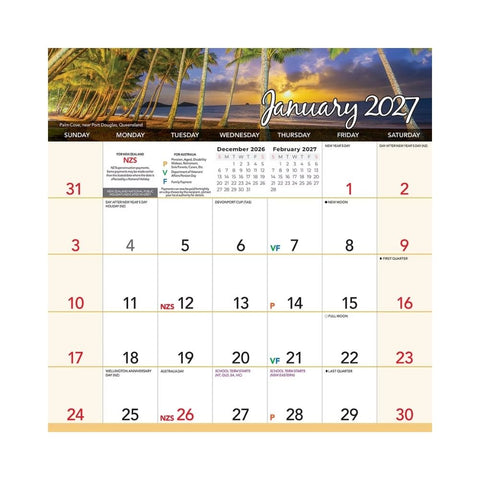 Scenic Beauty Magnetic Calendar 2027