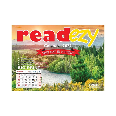 Readezy Big Print Calendar 2027