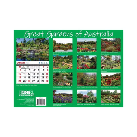 Bartel - Great Gardens of Australia Big Print Calendar 2027