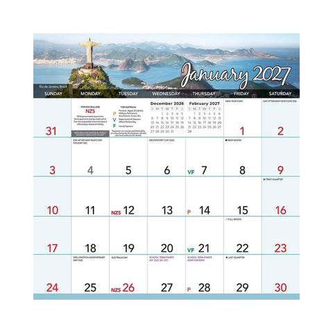 Destinations Magnetic Calendar 2027