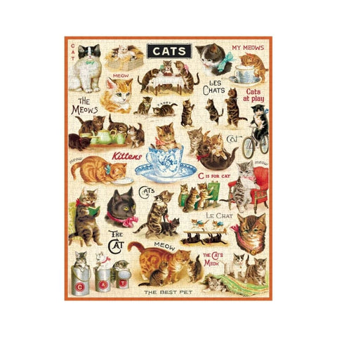 Cavallini - Vintage Cats 1000-piece puzzle 