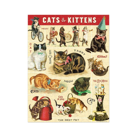Cavallini – 240 Pc Mini Puzzle Vintage Cats