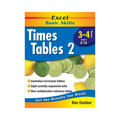 Excel Basic Skills - Times Tables 2 Years 3 - 4