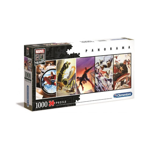 Clementoni -  Marvel 80th Anniversary, Panorama Puzzle 1,000pc