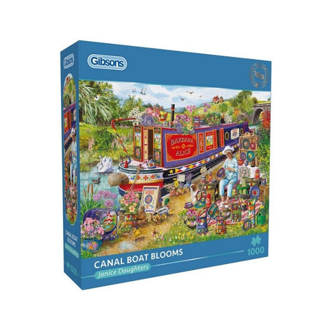 Gibsons - Canal Boat Blooms 1000-piece puzzle