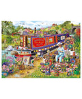 Gibsons - Canal Boat Blooms 1000-piece puzzle