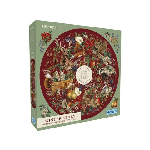 Gibsons - The Art File: Winter Story 500 circular puzzle