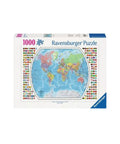 Ravensburger - Political World Map with Flags, 1000-piece puzle