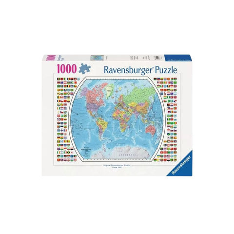 Ravensburger - Political World Map with Flags, 1000-piece puzle
