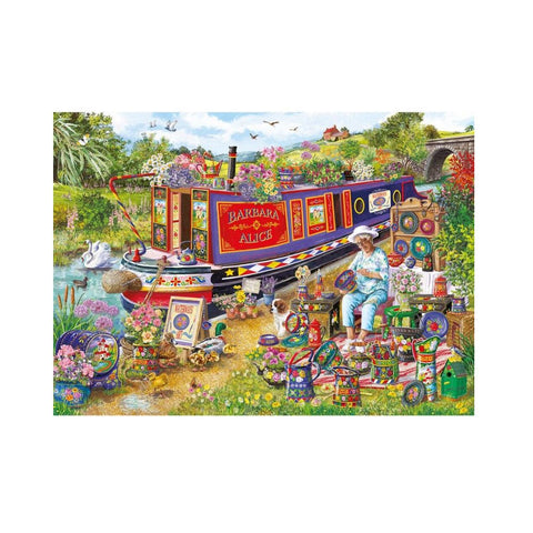 Gibsons - Canal Boat Blooms 500XL piece puzzle