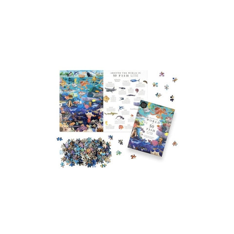 Around the World in 50 Fish 1000-piece puzzle