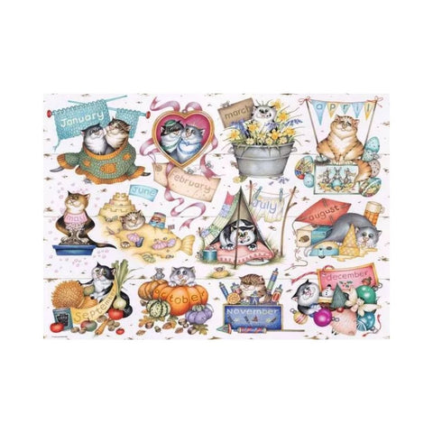 Ravensburger - Crazy Cats...A Cat's Year 1000-piece puzzle