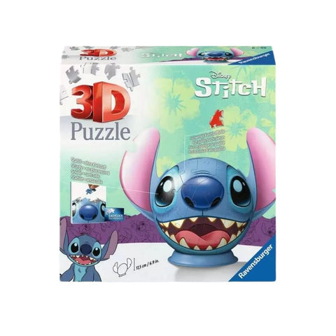 Ravensburger - 3D Puzzle Ball Disney Stitch with Ears 72-piece