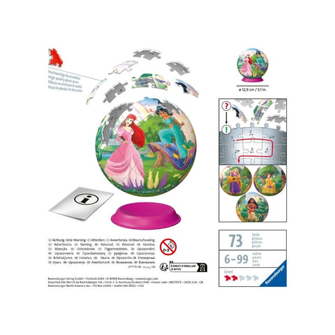 3D Puzzleball Disney Princess 72 Pieces