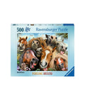 Horsing Around Selfies 500-piece puzzle