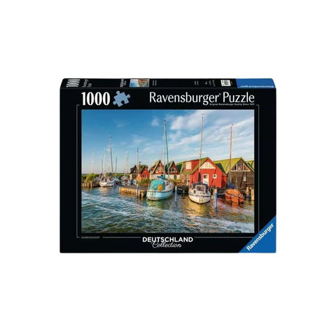 Colourful Harbourside Ahrenshoop Germany 1000-piece puzzle