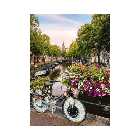 Bicycle and Flowers in Amsterdam 1000-piece puzzle