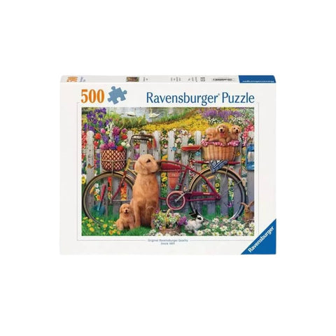 Cute Dogs In The Garden 500 piece puzzle