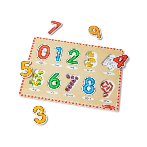 Melissa & Doug - Lift & See Numbers Peg Puzzle