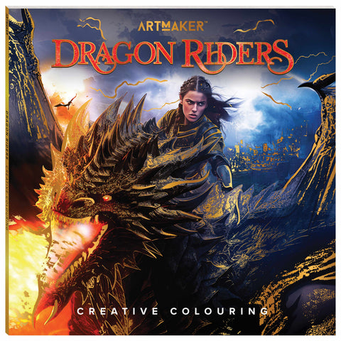 Art Maker Creative Colouring Dragon Riders (25x25cm)
