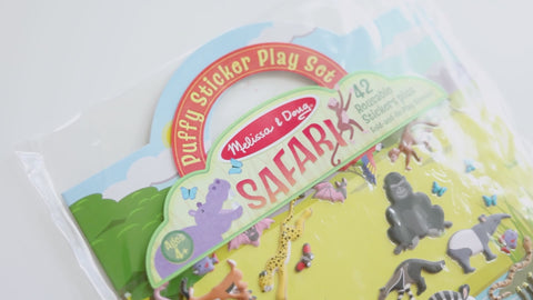 Reusable Puffy Sticker Play Set - Safari