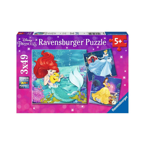 Ravensburger - Disney Princesses Adventure 3 x 49-piece puzzles