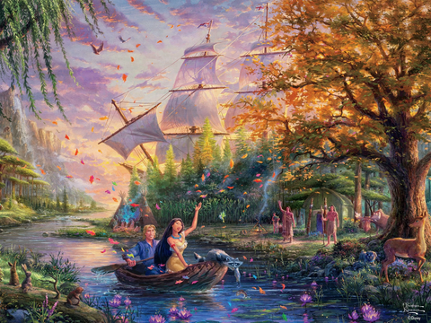 Ceaco 750pc Puzzle Thomas Kinkade Disney Collection Pocahontas-Jedko-booksrusandmore