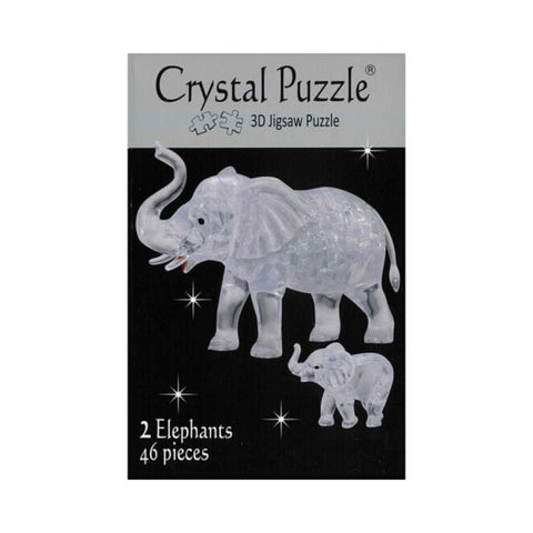 3D Crystal Puzzle - Elephant & Baby 46 pieces