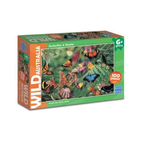 Blue Opal - Wild Australia, Butterflies & Beetles 100-piece puzzle